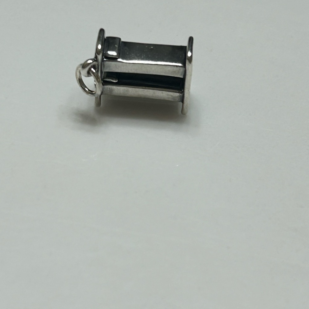 Silver Top Hat Charm Pendant